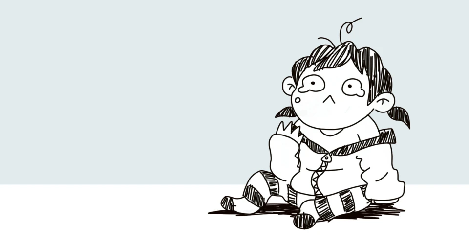 Illustration: Kind ist traurig